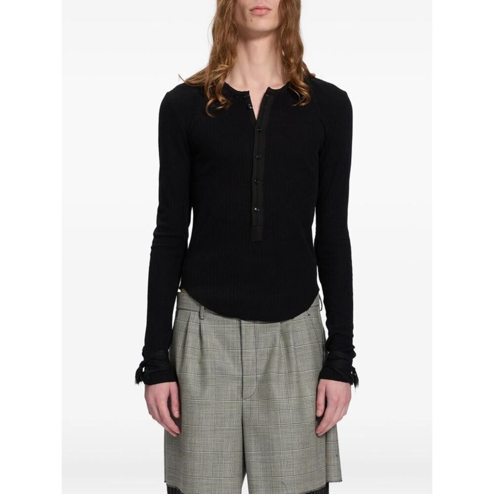 Ann Demeulemeester Black T-Shirts & Vests - T-Shirts Men